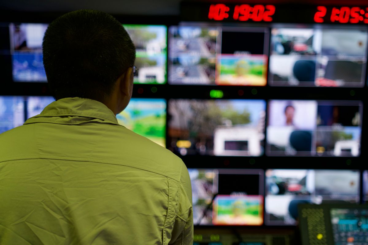 A television production control room